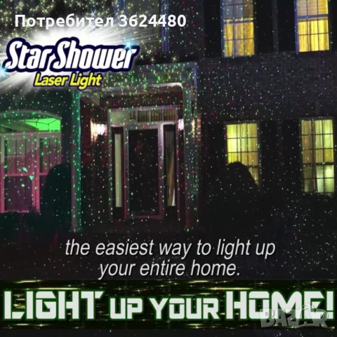 Лазерен прожектор за фасада, Star Shower 1798, снимка 12 - Прожектори - 52542479