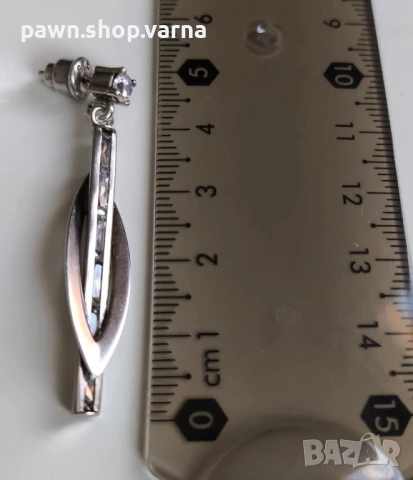 Нови сребърни обеци с фианити – проба 925, снимка 7 - Обеци - 50925617