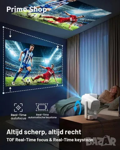 Преносим смарт проектор Aurzen D1 Air, Native 1080P, Dolby Audio, Двубандов Wi-Fi, USB-C захранване, снимка 6 - Плейъри, домашно кино, прожектори - 56077715