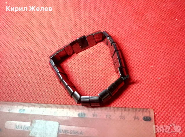 РЪЧНО ИЗРАБОТЕНА ГРИВНА от ШЛИФОВАН ПОЛИРАН ХЕМАТИТ 30585, снимка 3 - Гривни - 47298524