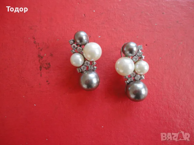 Страхотни обеци обици с перли и камъни , снимка 5 - Обеци - 49645636