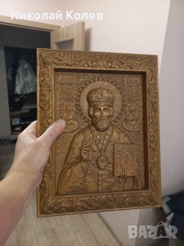 Икони на Свети Николай Чудотворец-Машинна дърворезба, снимка 7 - Икони - 52464767