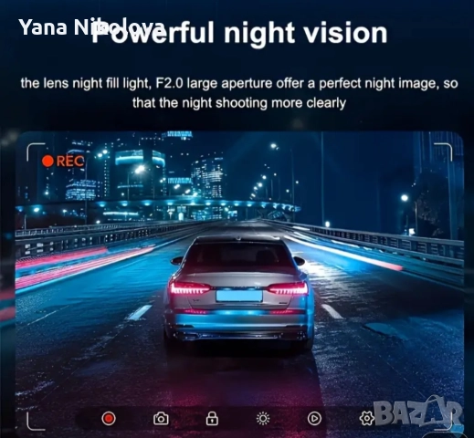 Видеорегистратор , снимка 3 - HD камери - 52359500