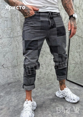 Мъжки двуцветни дънки, снимка 2 - Спортни дрехи, екипи - 53777190