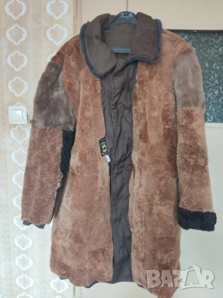 Дебело, топло кожено яке - оригинал, от дебел, тежък телешки бокс Текстилно яке за мотор Мъжка шуба, снимка 11 - Якета - 52103635