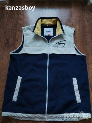 TOMMY JEANS MIX MEDIA RETRO VEST MEN - мъжки поларен елек Л, снимка 6 - Други - 53596540