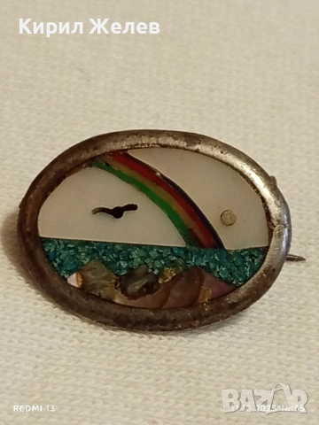 РЯДКА ВИНТИДЖ СРЕБЪРНА БРОШКА за КОЛЕКЦИОНЕРИ 52435, снимка 2 - Други ценни предмети - 52738206