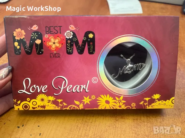 Колие с естествена перла в мида., снимка 6 - Колиета, медальони, синджири - 49190788