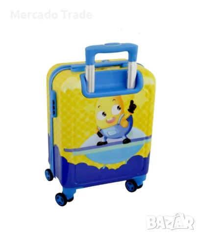 Комплект 2 броя детски куфари Mercado Trade, Забавен банан, Жълт, Различни размери, снимка 3 - Раници - 50526429