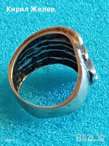 Винтидж сребърен пръстен АРТ ДЕКО стил ажурен майсторска изработка 48058, снимка 8 - Пръстени - 52847486