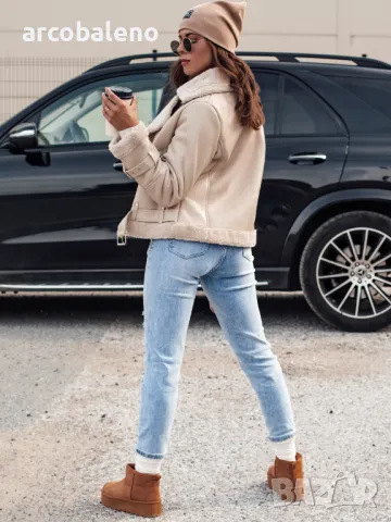 Дамско кожено зимно яке BELLCIAO, 3цвята , снимка 3 - Якета - 47422422