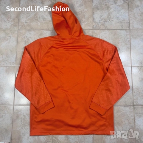 Суитшърт Majestic Rough Necks с качулка, оранжев, мъжки размер XL, снимка 5 - Суичъри - 52796491