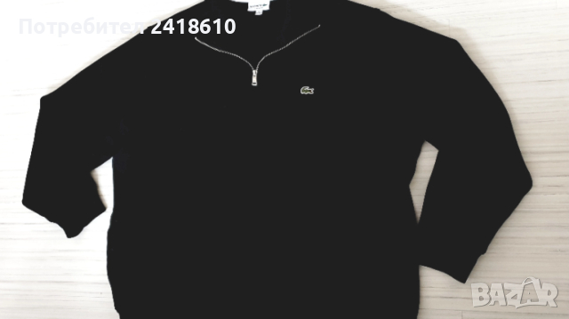 Lacoste Classic Fit Cotton Knit  3/ 4 Cip Size / 8 - 3XL НОВО! ОРИГИНАЛ! Мъжка Блуза с 3/4 Цип, снимка 13 - Пуловери - 52538921