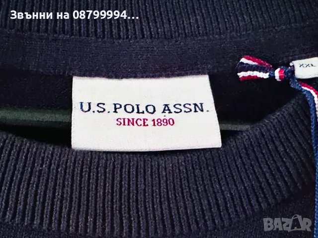 Мъжка Памучна Блуза Пуловер U.S. Polo ASSN, снимка 5 - Пуловери - 55770481