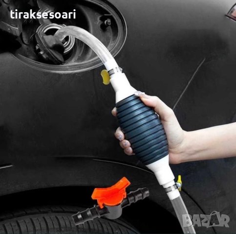 10L/Min Ръчна помпа за гориво с маркуч и кранче, снимка 2 - Аксесоари и консумативи - 41667723