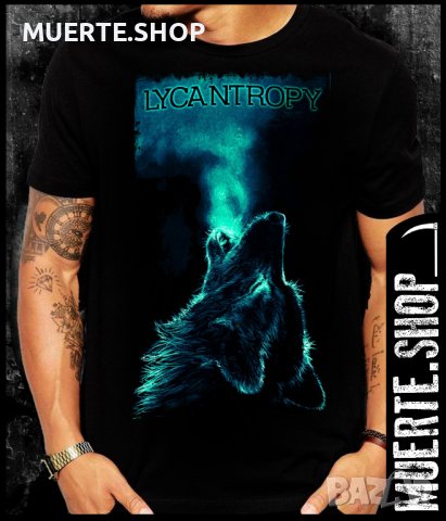 Черна тениска с щампа LYCANTROPY