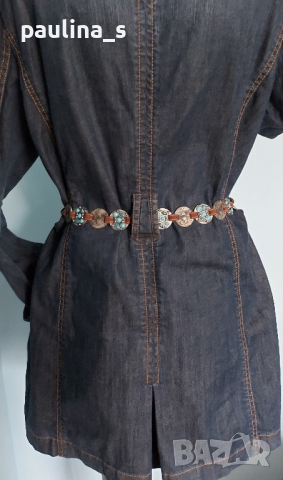 Марков дънков тренч / манто / голям размер "Esprit" , снимка 11 - Палта, манта - 44773641