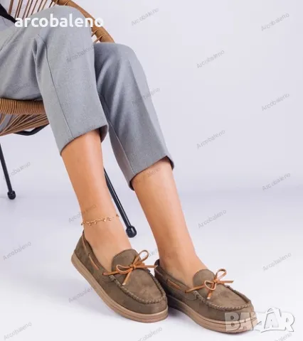 Дамски мокасини от еко велур с панделка Sarina, 4цвята , снимка 18 - Дамски ежедневни обувки - 48951730