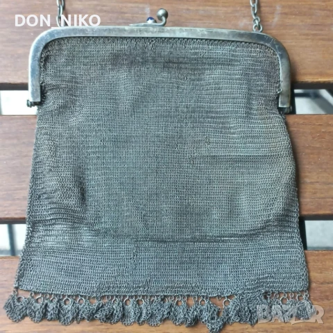 Плетена дамска чантичка,Англия 19 век, снимка 3 - Антикварни и старинни предмети - 50960468