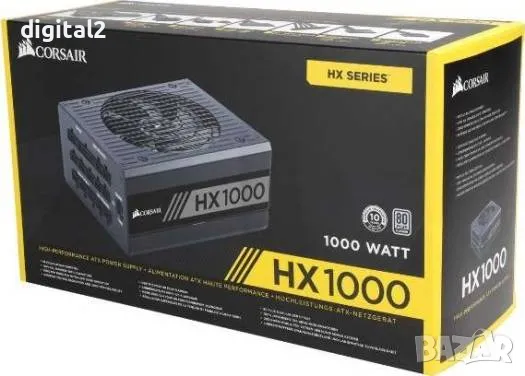 Захранване Corsair HXi Series HX1000 - 1000W Platinum 12м. Гаранция, снимка 1 - Захранвания и кутии - 49571956