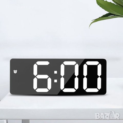 Цифров LED огледален настолен часовник,цифрова аларма,дата,температура и др.функции, снимка 3 - Други - 40933576