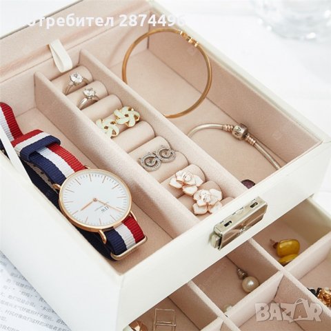 0755 Луксозна кутия за бижута с голямо подвижно огледало, снимка 6 - Подаръци за жени - 35794857