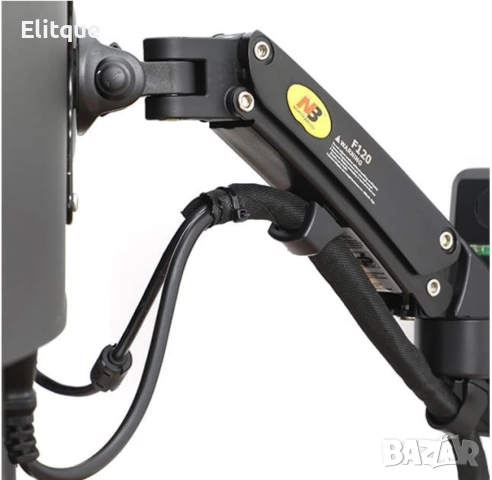 Ергономична гъвкава стойка за стена с едно удължение за монитори и телевизори (17"-27"), NB F120, снимка 9 - Други стоки за дома - 52716355