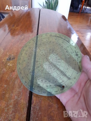 Стар кръгов транспортир, снимка 2 - Други ценни предмети - 40391397