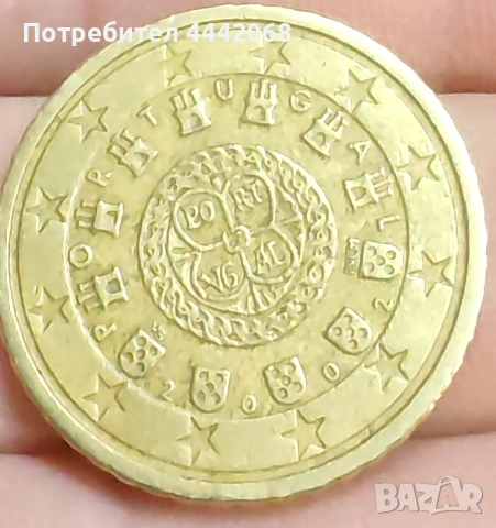 Монета 50 цента Португалия 2002
