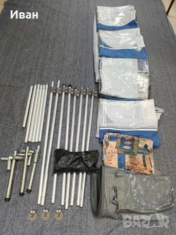 Форселт за каравана Pyramid Tuscany + анекс +вътрешна палатка. Размер 900см(885-910)см земя-земя, снимка 3 - Палатки - 51824299