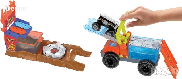 Hot Wheels Monster Trucks Arena комплект играчки коли за деца арена, снимка 7 - Коли, камиони, мотори, писти - 41886255