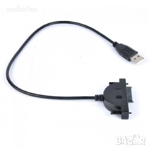 USB to Mini Sata II 7+6 13PinConverter Cable for Laptop DVD  Drive КАДИ Hard Drive Caddy, снимка 2 - Лаптоп аксесоари - 39682328
