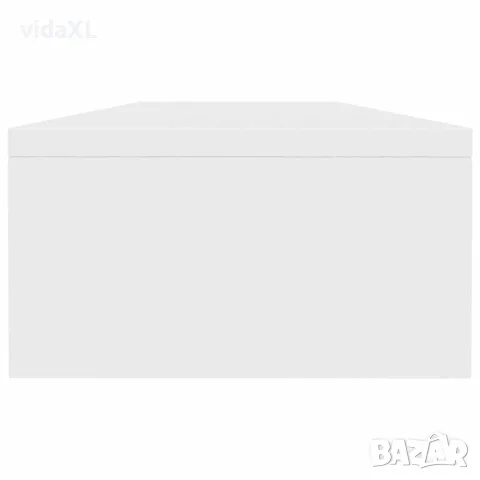 vidaXL Стойка за монитор, бяла, 100x24x13 см, инженерно дърво, снимка 6 - Стойки, 3D очила, аксесоари - 56147737