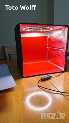 Фото кутия за продуктова фотография 25x25x25см с вградено осветление, снимка 9 - Светкавици, студийно осветление - 53223783