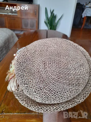 Стара дамска шапка #4, снимка 3 - Шапки - 47666595