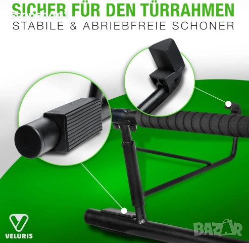 лост за набирания – Здрав лост за набирания [до 200 кг] – Лонт за врата без монтаж – 20 см по-висока, снимка 3 - Фитнес уреди - 53859374