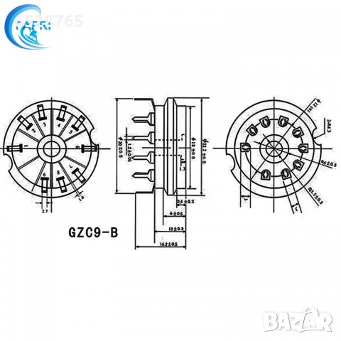 Керамични цокли за радиолампи  /печатан монтаж/, снимка 5 - Аудиосистеми - 35965156
