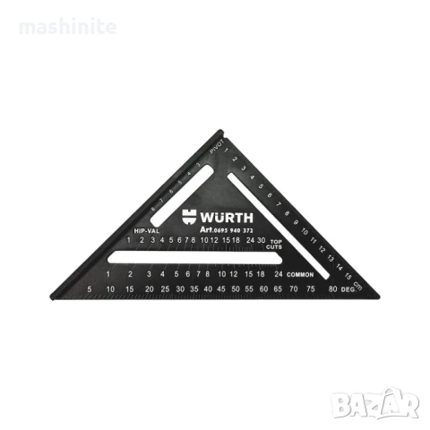 Измервателен триъгълник многофункционален 178 mm WURTH