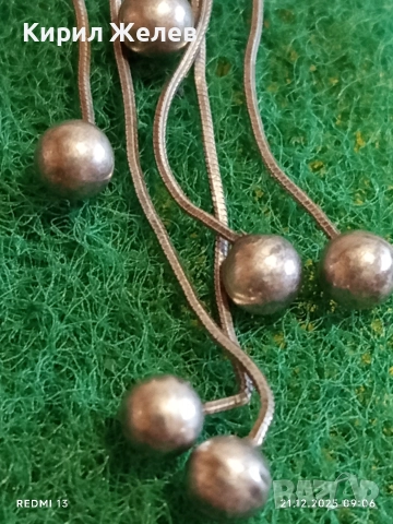 Винтидж артистични сребърни обеци стил поднесен аристократично 25883, снимка 4 - Обеци - 52863131