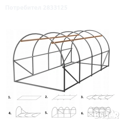 Здрава конструкция за оранжерия - поцинковани тръби и лесен монтаж, снимка 18 - Оранжерии - 53642895