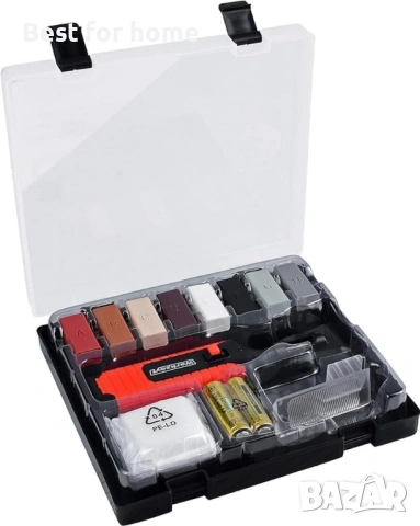 B27692 Комплект за ремонт на плочки 14 части - 8 различни нюанса - Включва разтопител за восък