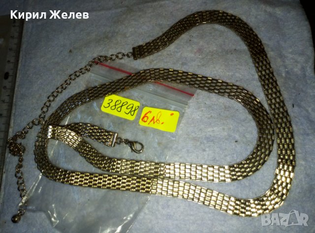 СРЕБРИСТНО МЕТАЛНО ВИНТИДЖ АРТ ДАМСКО КОЛАНЧЕ от НЕРЪЖДАЕМА СТОМАНА 38898, снимка 2 - Колани - 42005161