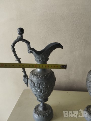 Два барокови свещници-комплект, снимка 3 - Антикварни и старинни предмети - 41773295