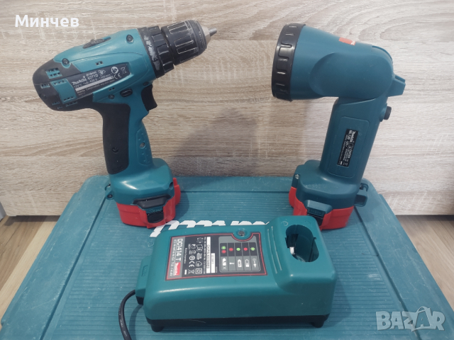 ПРОМО! Makita винтоверт фенер зарядно и куфар комплект, снимка 7 - Винтоверти - 44651535