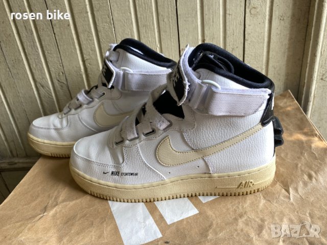''Nike Air Force 1 High Utility White Light Cream''оригинални маратонки 38.5 номер, снимка 6 - Маратонки - 41651741