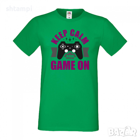 Мъжка тениска Keep Calm And Game On, снимка 5 - Тениски - 36193298