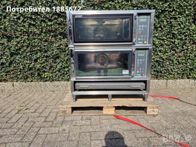 Двойна фурна Leventi Bakermat 220V 2016г, заедно с основа и маса., снимка 3 - Обзавеждане за заведение - 52019949