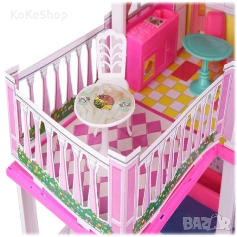 Къща за кукли с обзавеждане-83х25х70 см./къща с кукла, снимка 6 - Кукли - 52366899