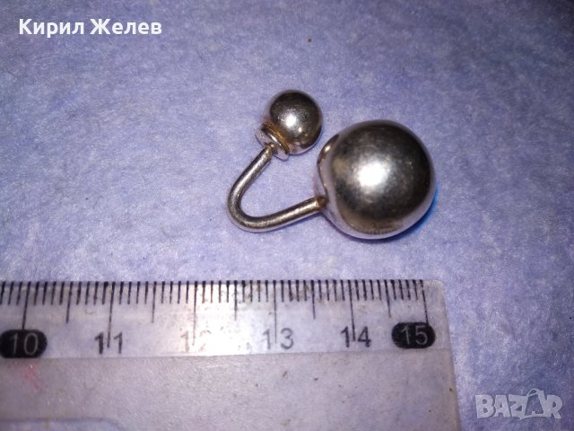 СТИЛНА МОДНА СРЕБЪРНА ПИЪРСИНГ ОБЕЦА СРЕБРО 925 АРТ БИЖУ 38758, снимка 7 - Обеци - 41741802