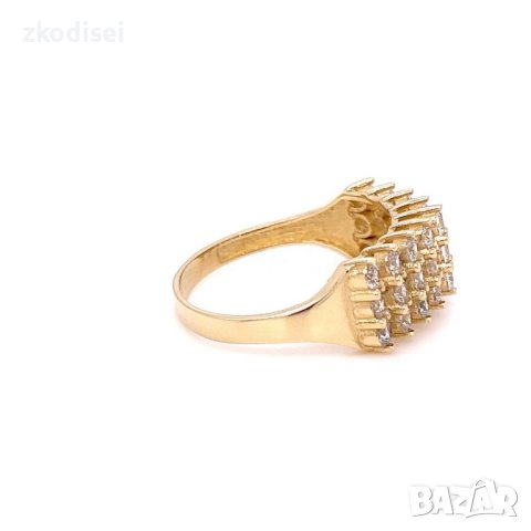 Златен дамски пръстен 3,41гр. размер:59 14кр. проба:585 модел:21879-1, снимка 2 - Пръстени - 44202426